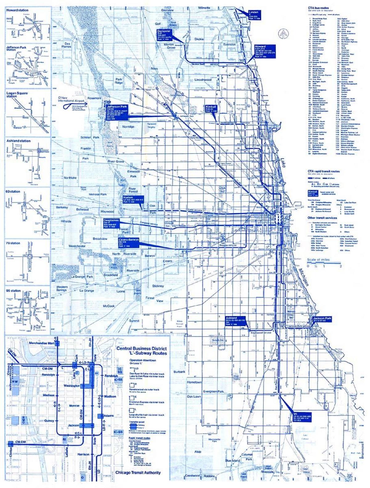 Chicago bus di sistema mappa