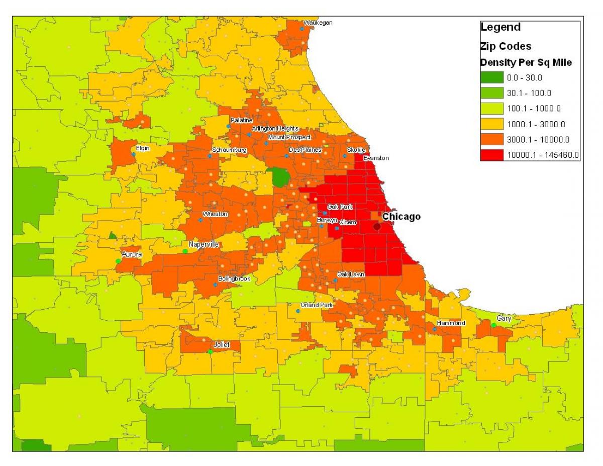 mappa demografica di Chicago