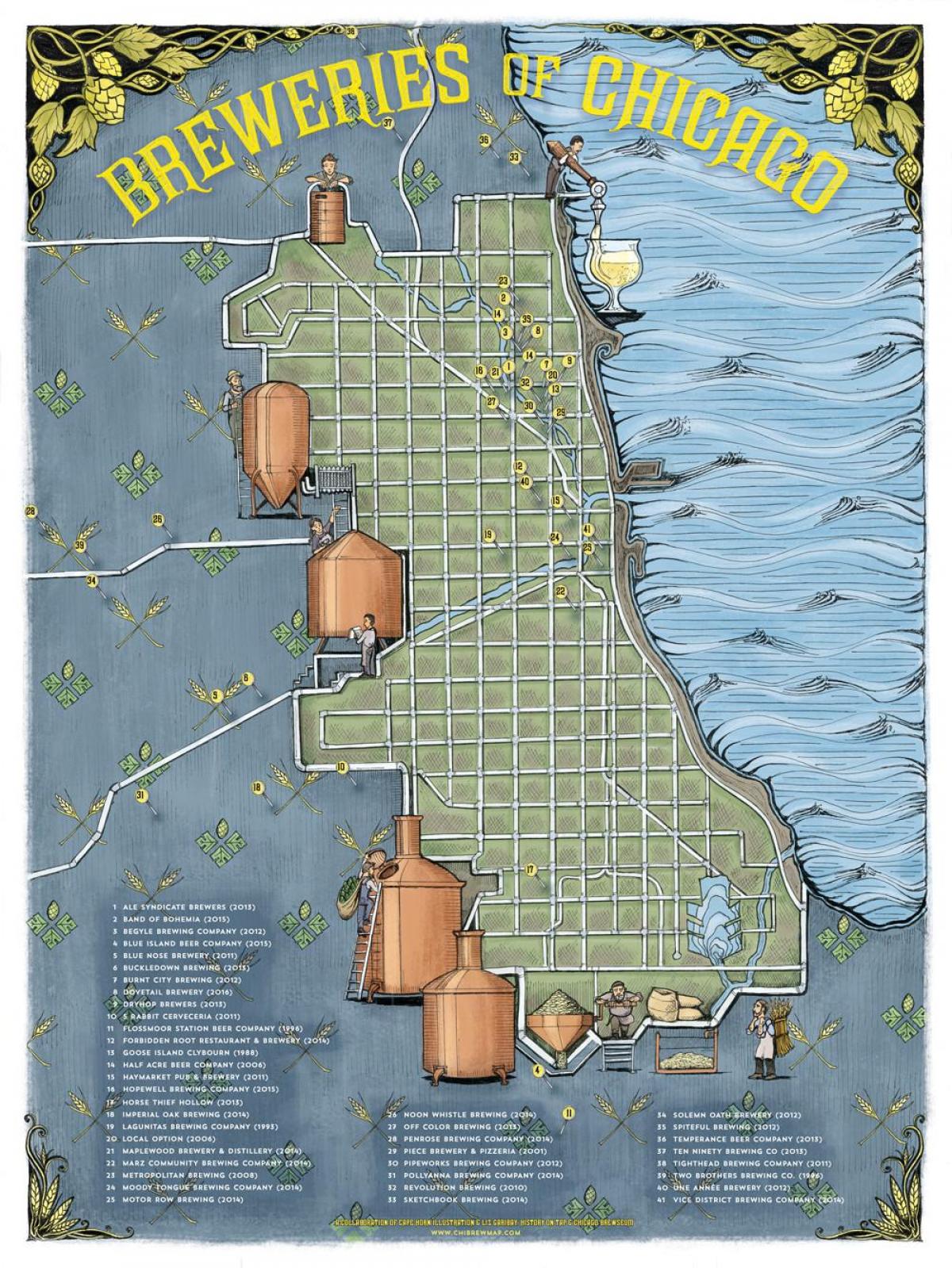 Chicago birra mappa