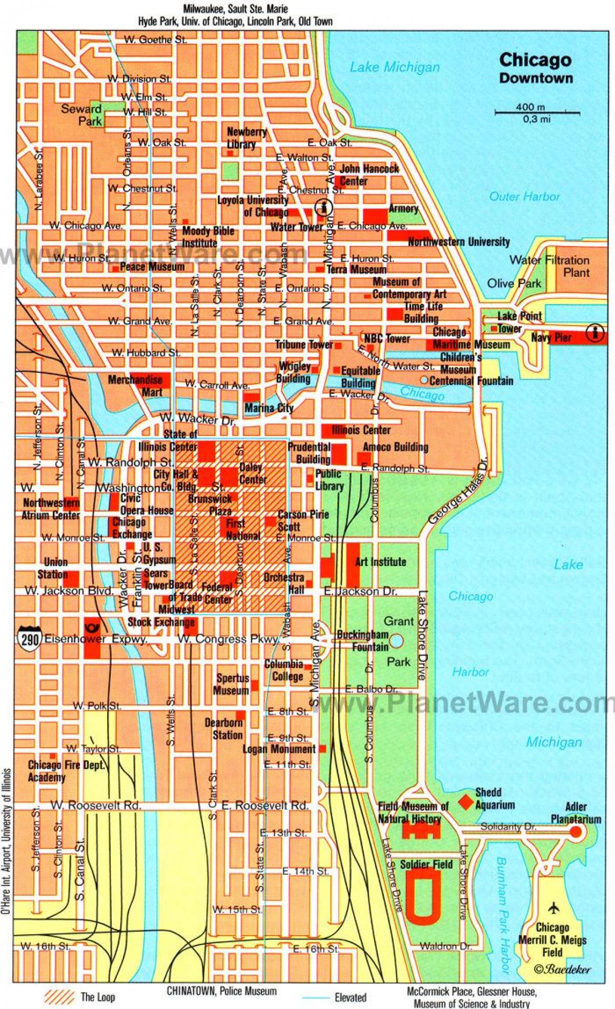 mappa di musei a Chicago