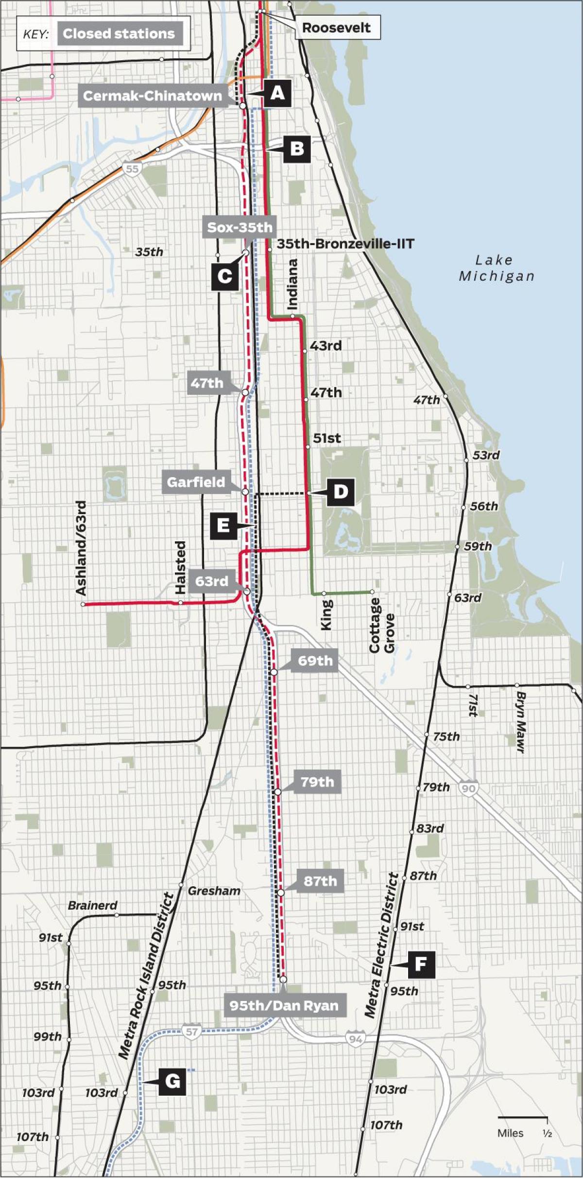 redline Chicago mappa