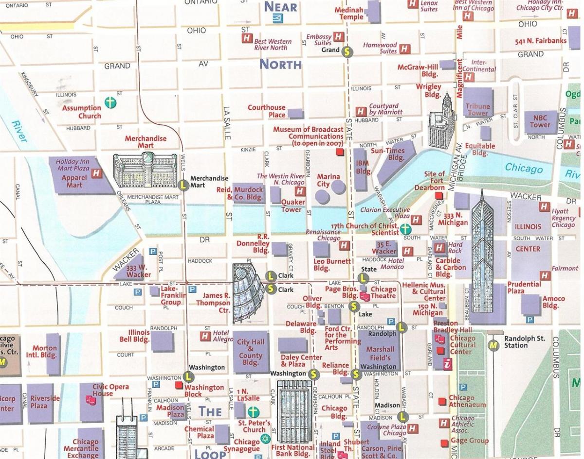 mappa della città di Chicago