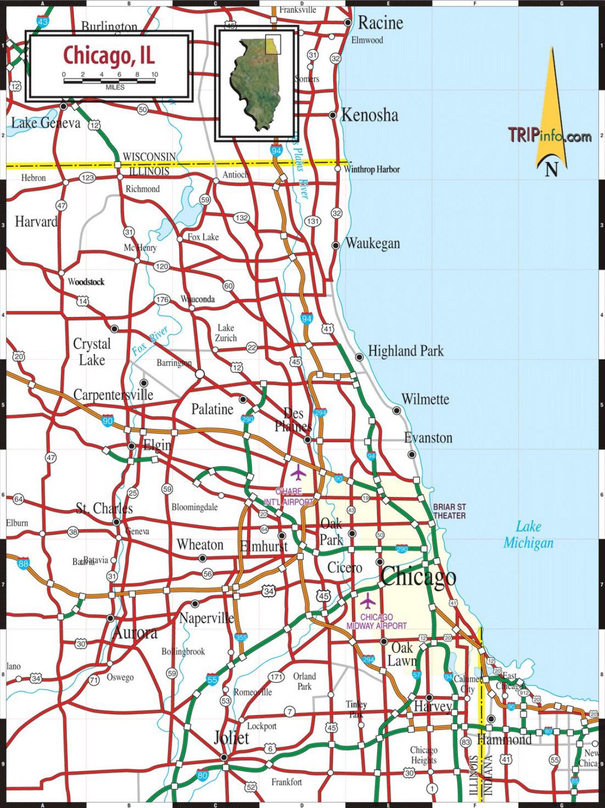 mappa di Chicago il