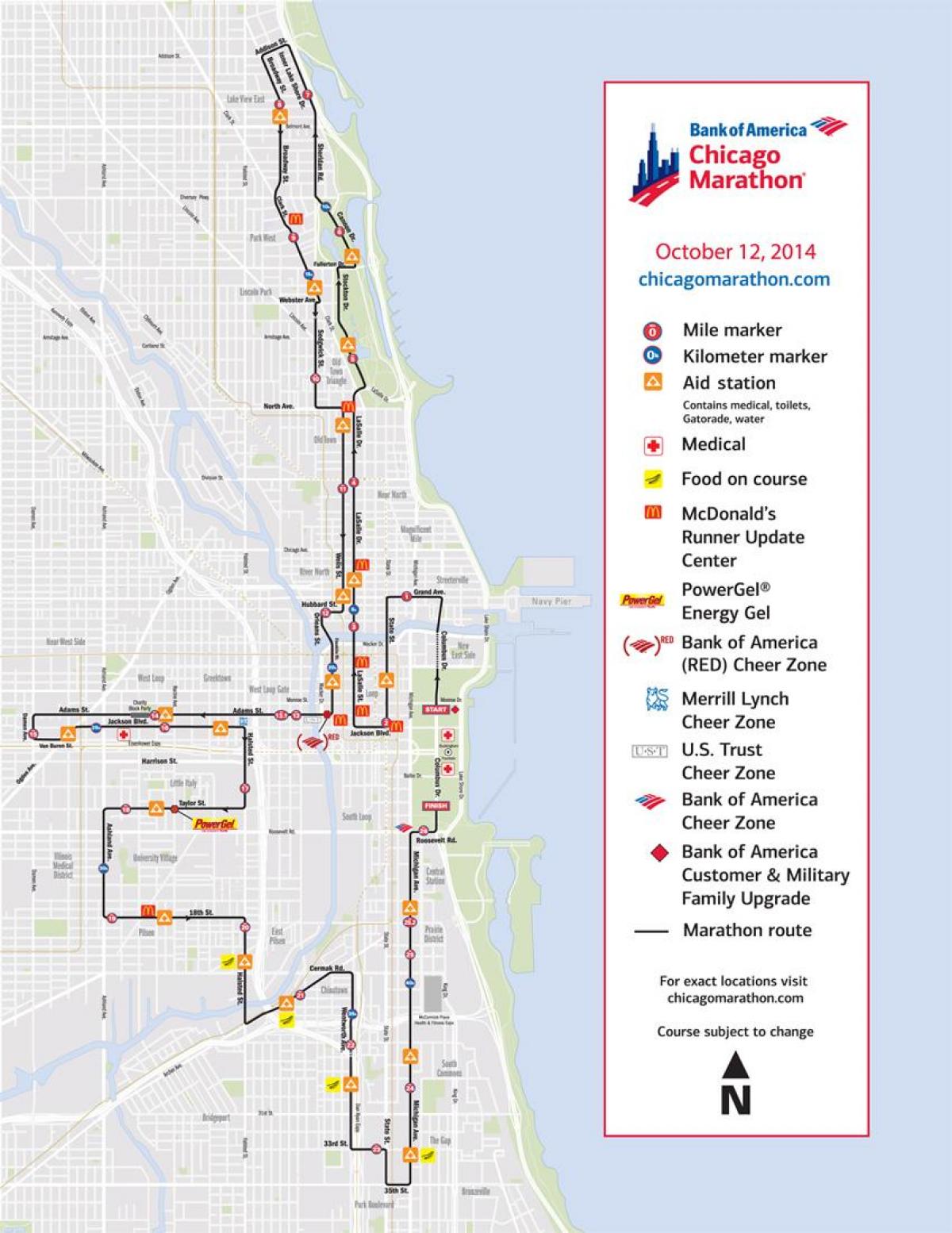 Chicago maratona mappa