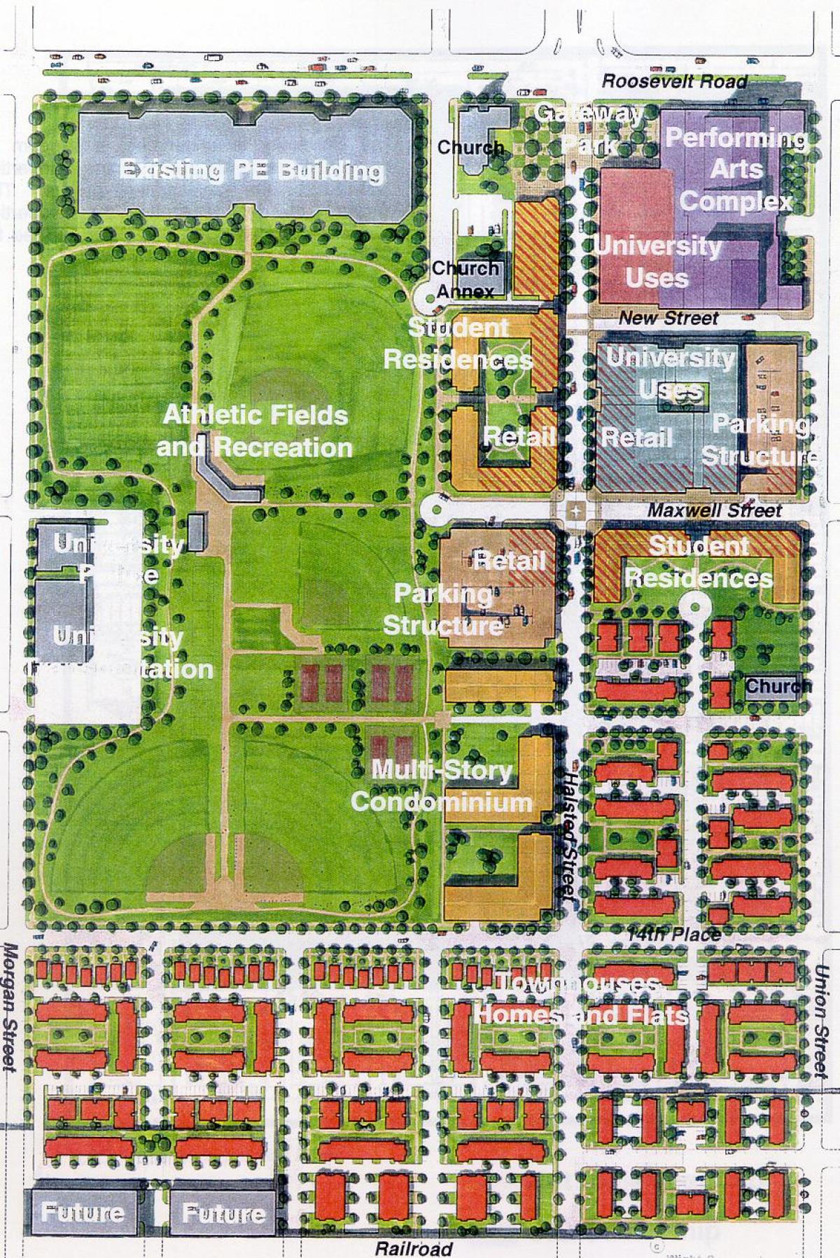 mappa di UIC east campus