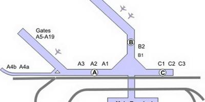 Mappa di Chicago Midway airport