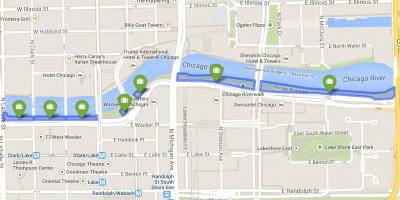 Mappa di Chicago riverwalk