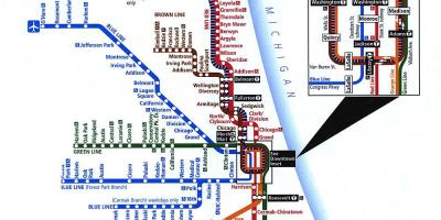 Chicago stazione della metropolitana mappa