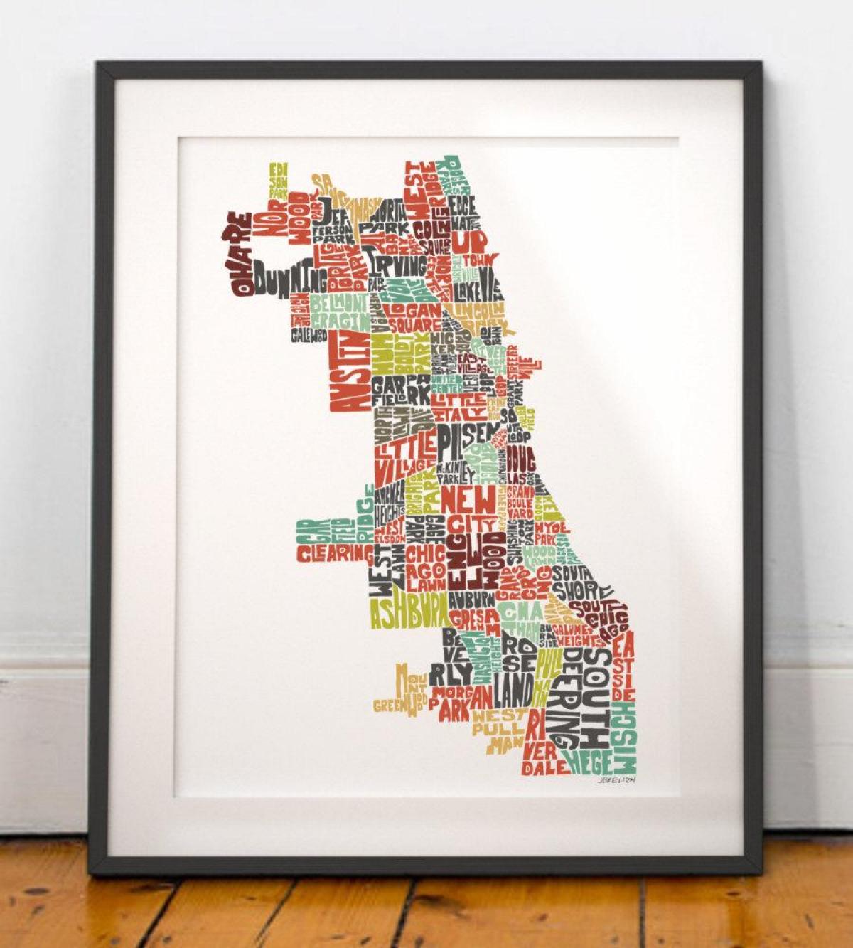Chicago mappa arte