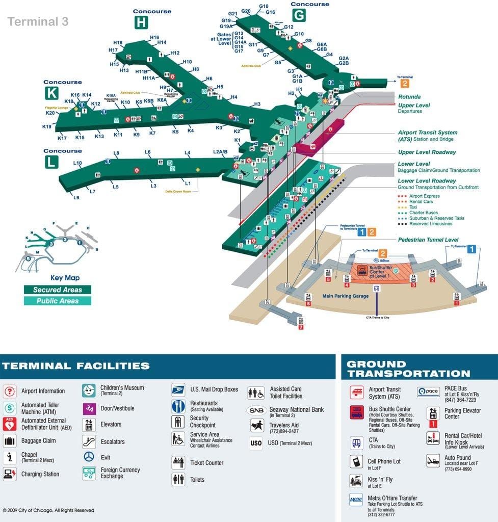 O Hare international airport sulla mappa