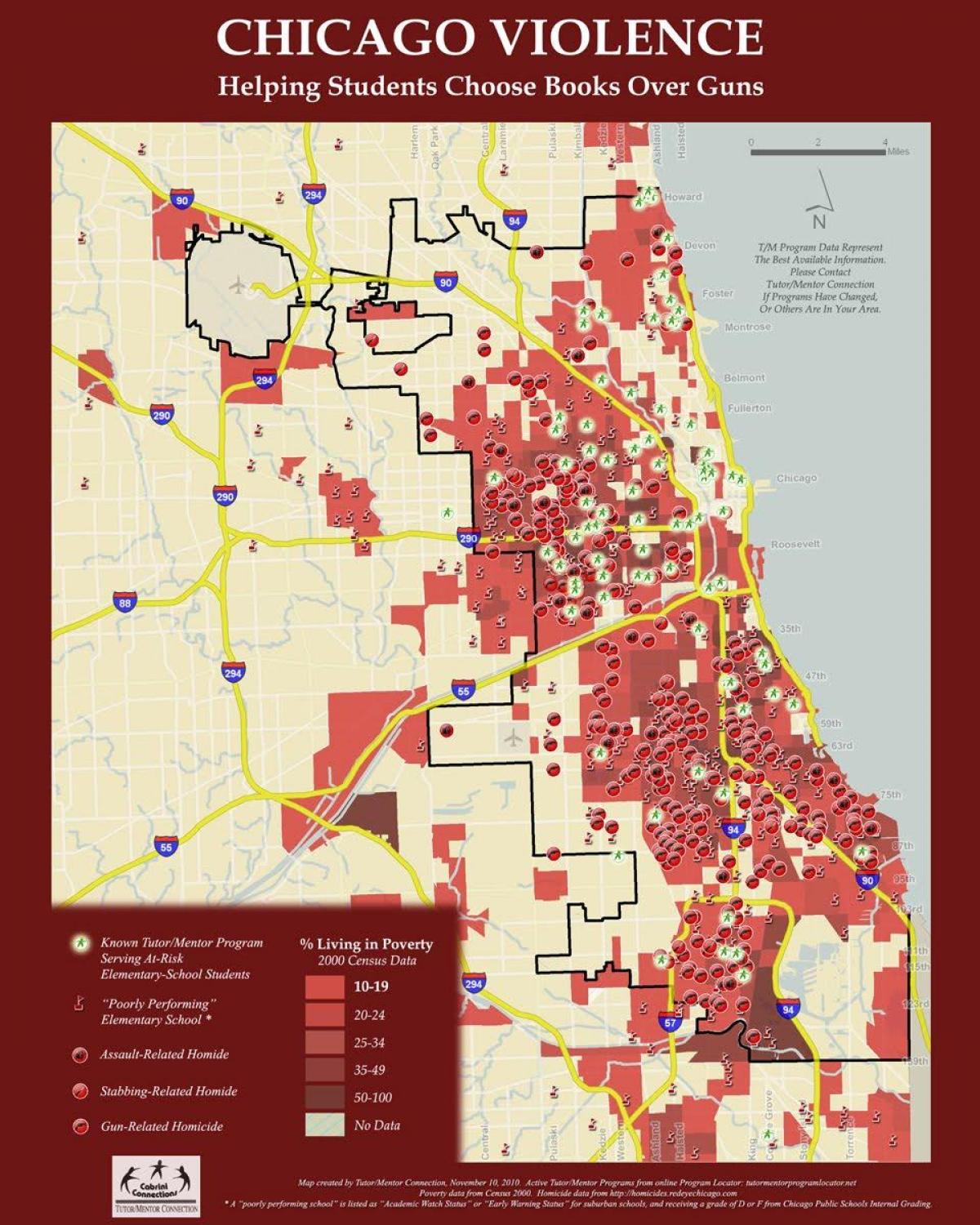 la criminalità mappa di Chicago