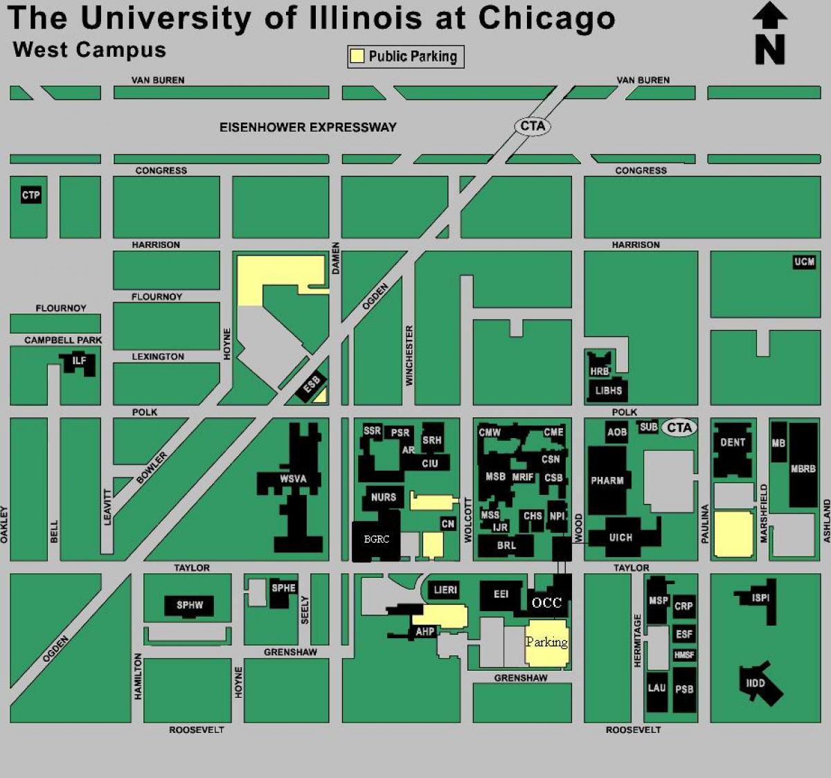 mappa di UIC campus