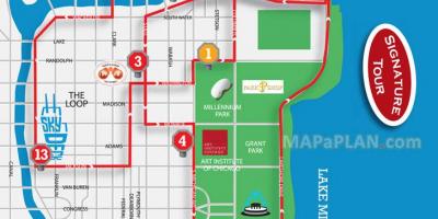 Chicago big bus tour mappa