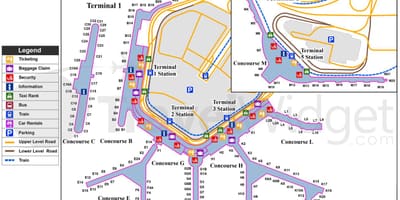 Chicago O'Hare international airport sulla mappa