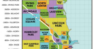 Quartieri di Chicago mappa