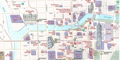 Mappa della città di Chicago