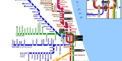 La metropolitana di Chicago mappa