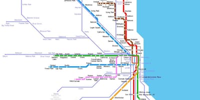 Chicago stazione della metropolitana mappa
